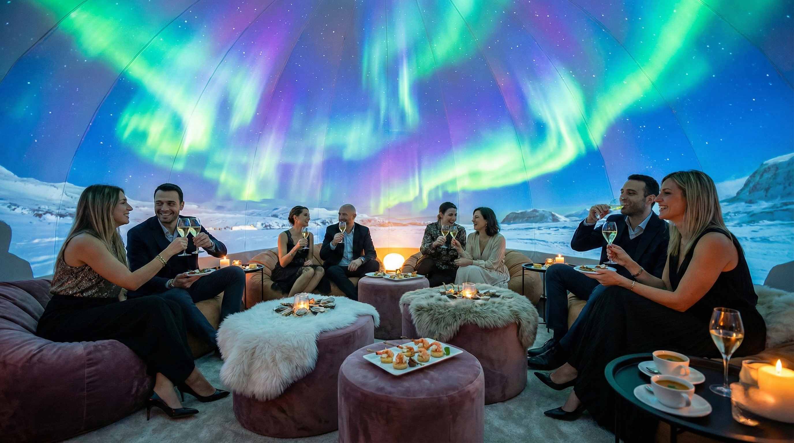 Ostriche & Champagne Sotto L'Aurora